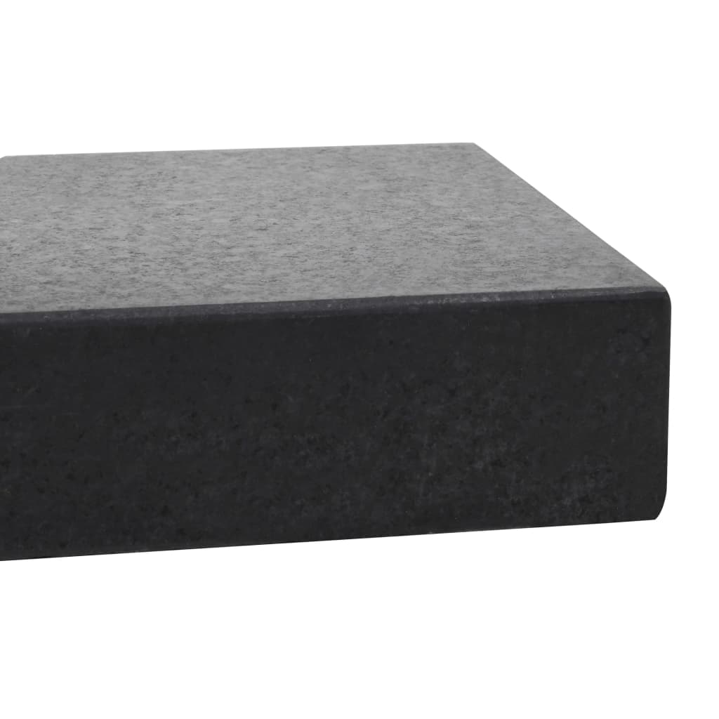 vidaXL Stojan na slnečník granitový 25 kg obdĺžnikový čierny