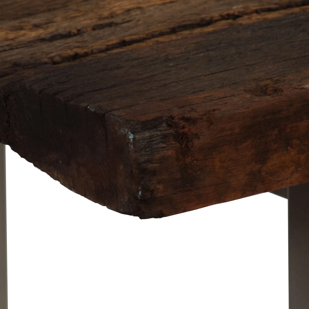 vidaXL Konzolový stolík, recyklované drevo a oceľ 120x35x76 cm