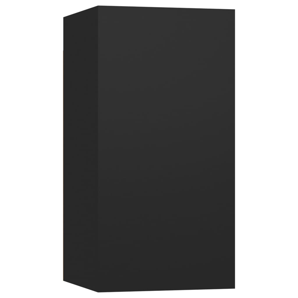 vidaXL 3-dielna súprava TV skriniek čierna drevotrieska