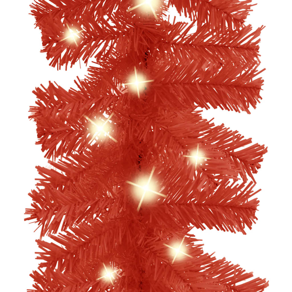 vidaXL Vianočná girlanda s LED svetielkami 10 m červená