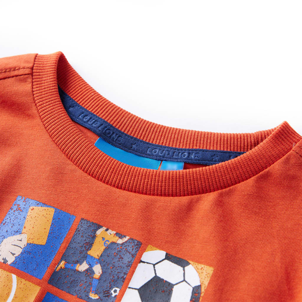 Detské tričko s dlhým rukávom oranžové 92