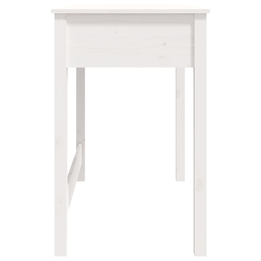 vidaXL Písací stôl so zásuvkami biely 100x50x78 cm masívna borovica