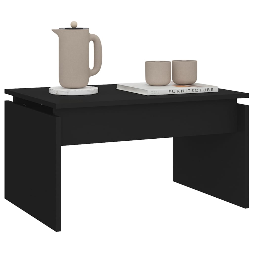 vidaXL Konferenčný stolík čierny 68x50x38 cm drevotrieska