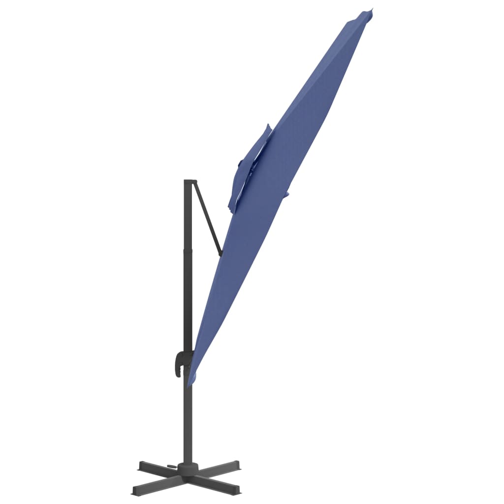 vidaXL Dvojitý konzolový slnečník azúrovo-modrý 400x300 cm