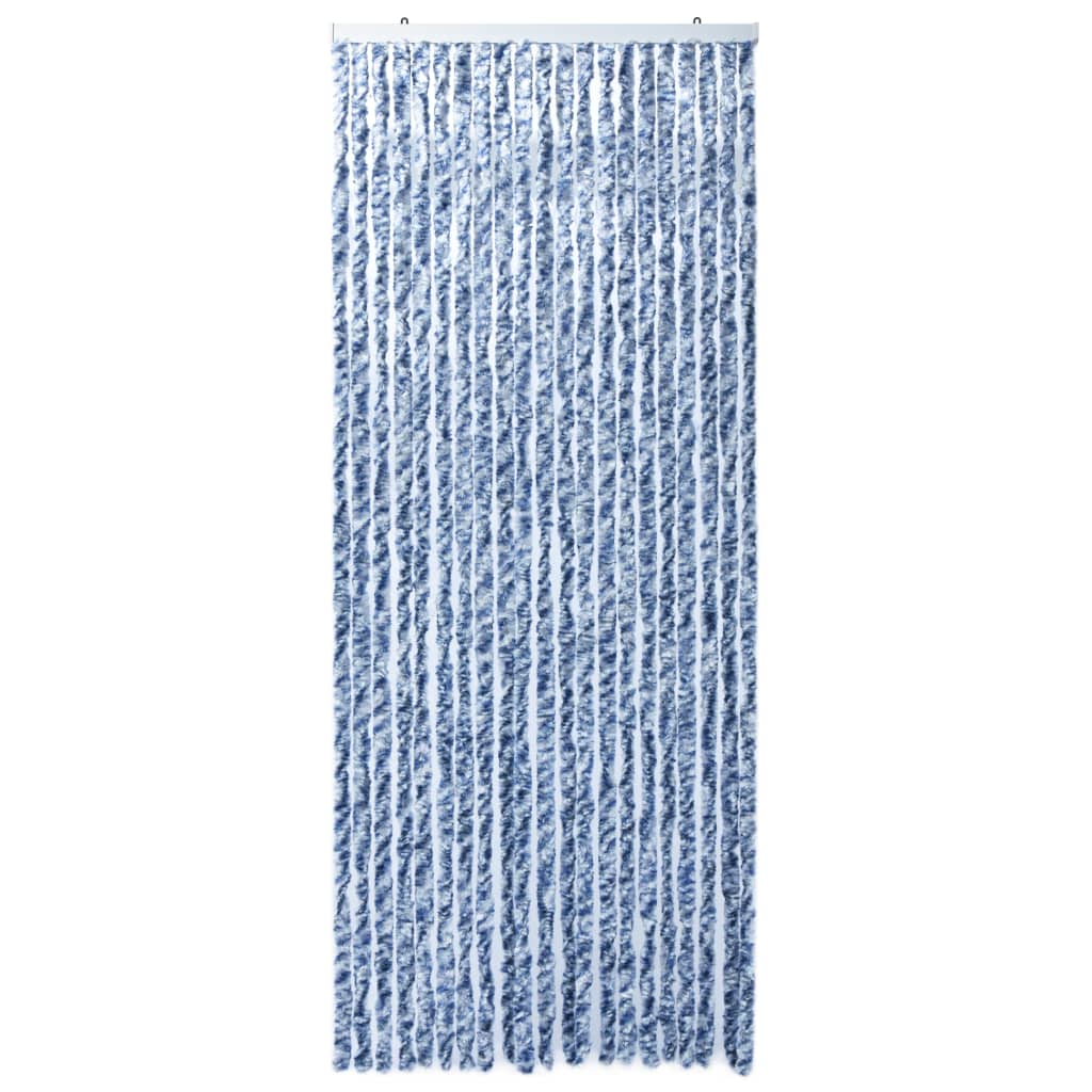 vidaXL Záves proti hmyzu, modrý, biely a strieborný 90x220 cm, ženilka
