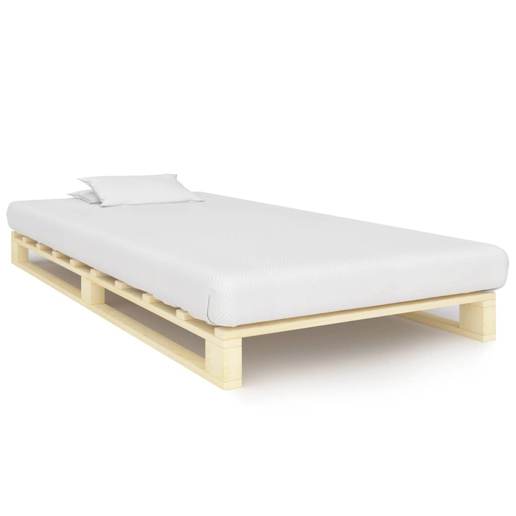 vidaXL Paletový posteľný rám, borovicový masív 90x200 cm