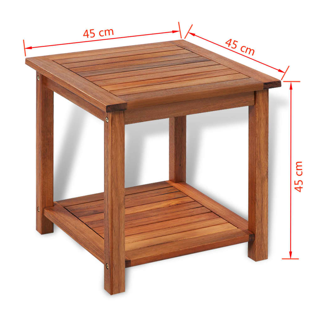 vidaXL Príručný stolík, akáciové drevo