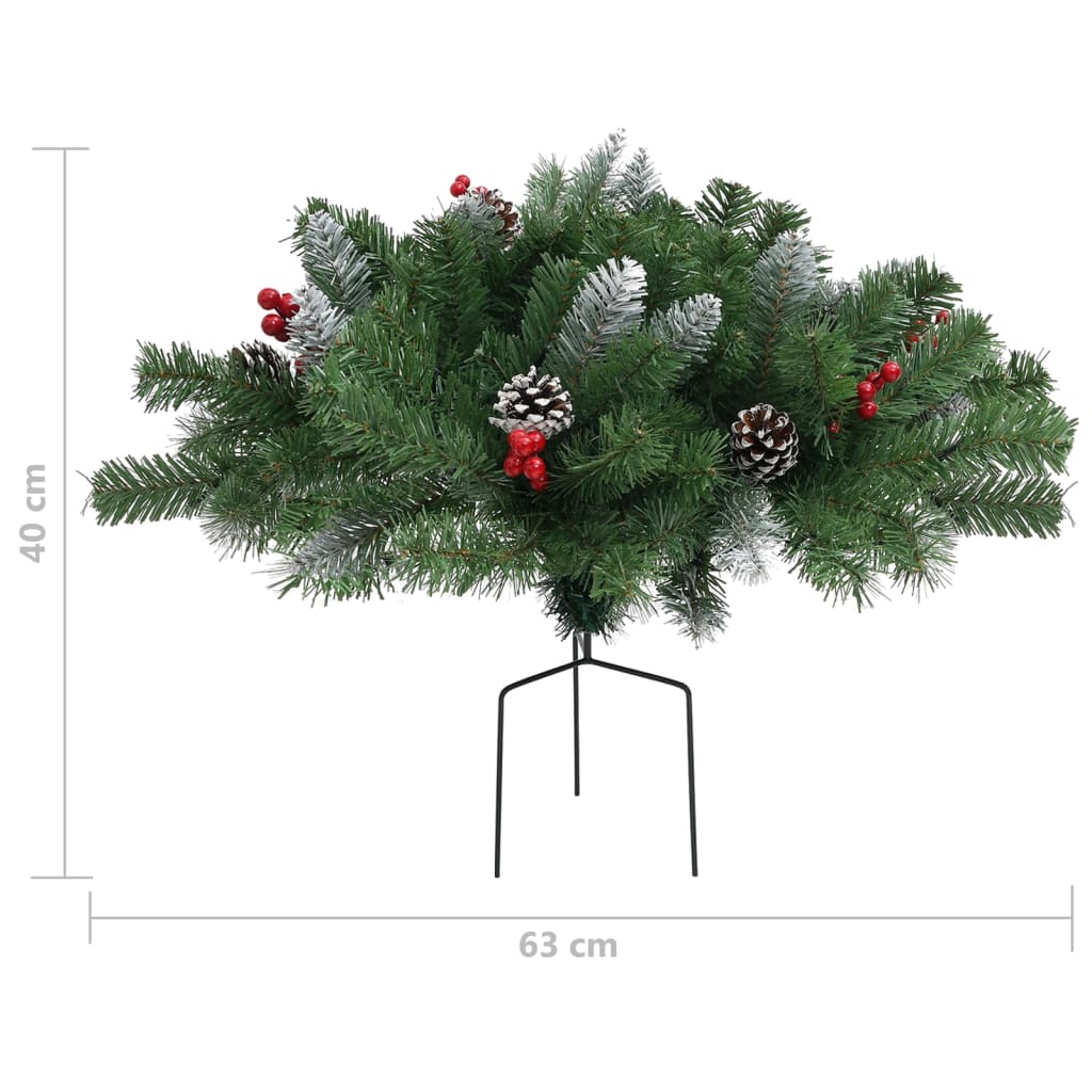 vidaXL Umelá vianočná ozdoba stromček a vetvičky zelená 40 cm PVC