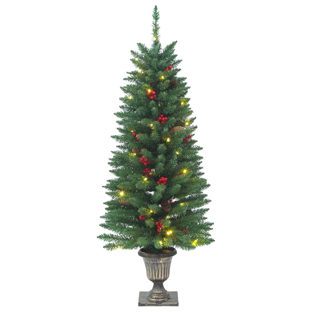 vidaXL Umelé vianočné stromčeky 2 ks 100 LED zelené 120 cm