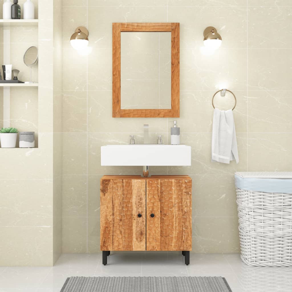 vidaXL Kúpeľňová umývadlová skrinka 62x33x58 cm masívne akáciové drevo
