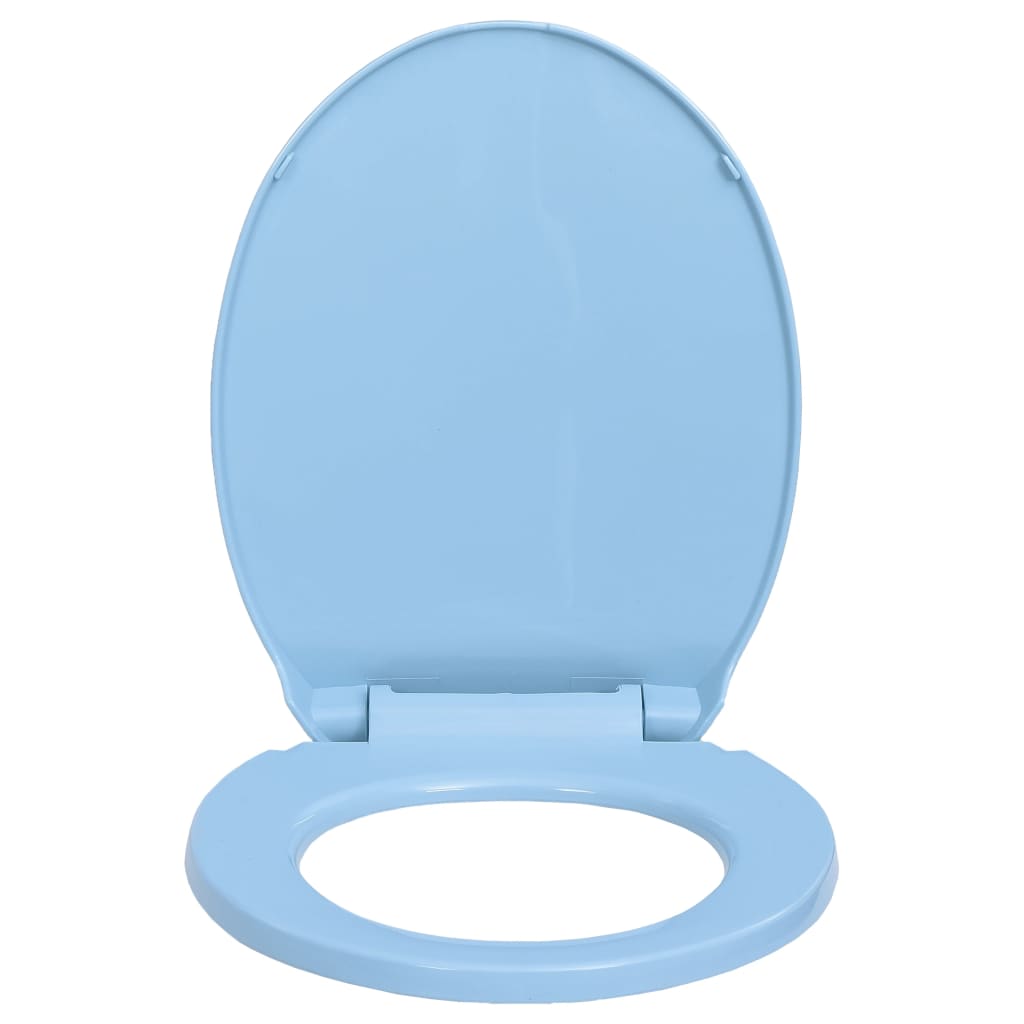 vidaXL WC sedadlo, pomalé sklápanie, modré, oválne