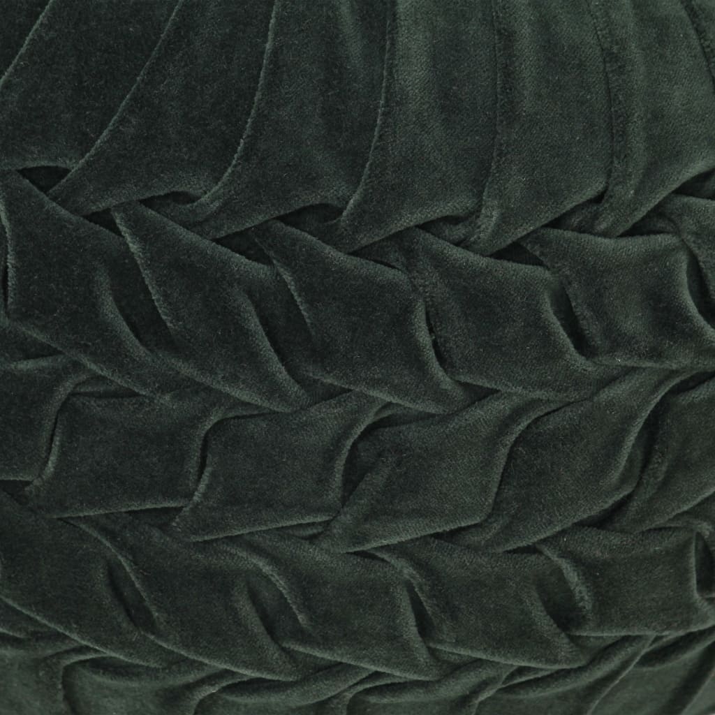 vidaXL Taburetka zelená 40x30 cm bavlnený zamat nariasený dizajn