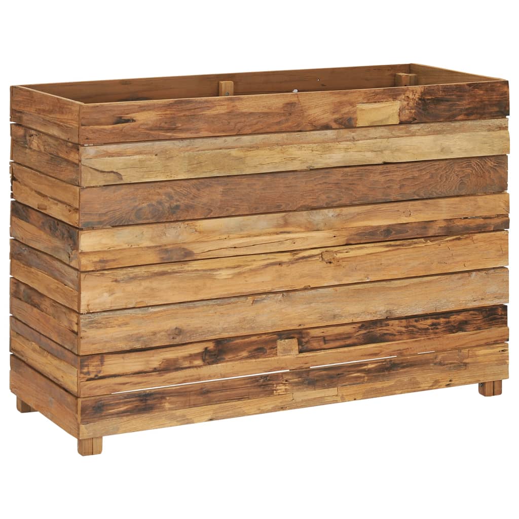vidaXL Vyvýšený záhon 100x40x72 cm, recyklované tíkové drevo a oceľ