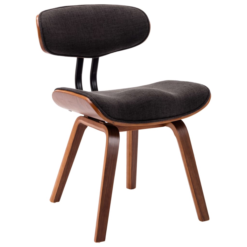 vidaXL Jedálenské stoličky 6 ks sivé ohýbané drevo a látka