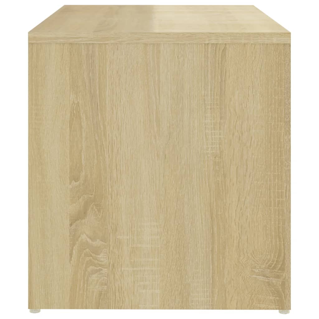 vidaXL Príručný stolík, biela a sonoma 59x36x38 cm, kompozitné drevo