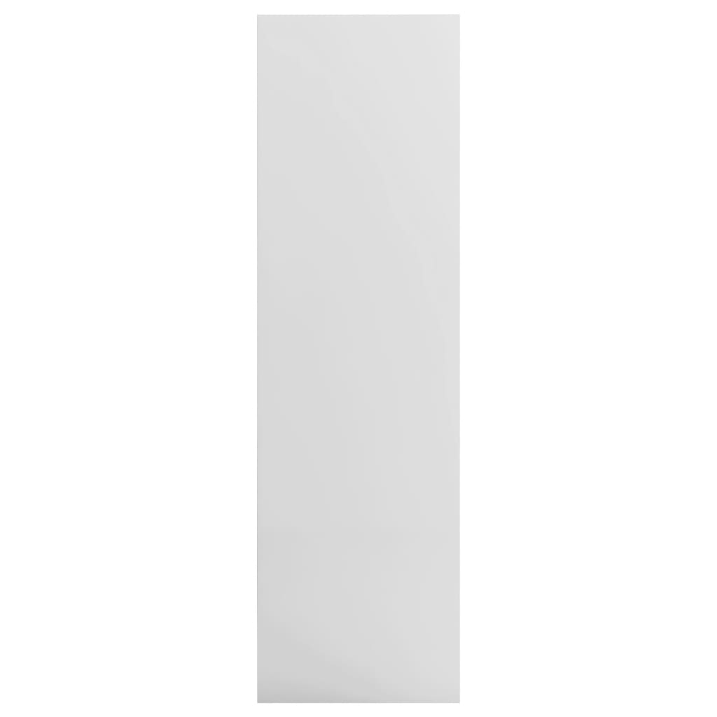 vidaXL Knižnica, lesklá biela 97,5x29,5x100 cm, kompozitné drevo