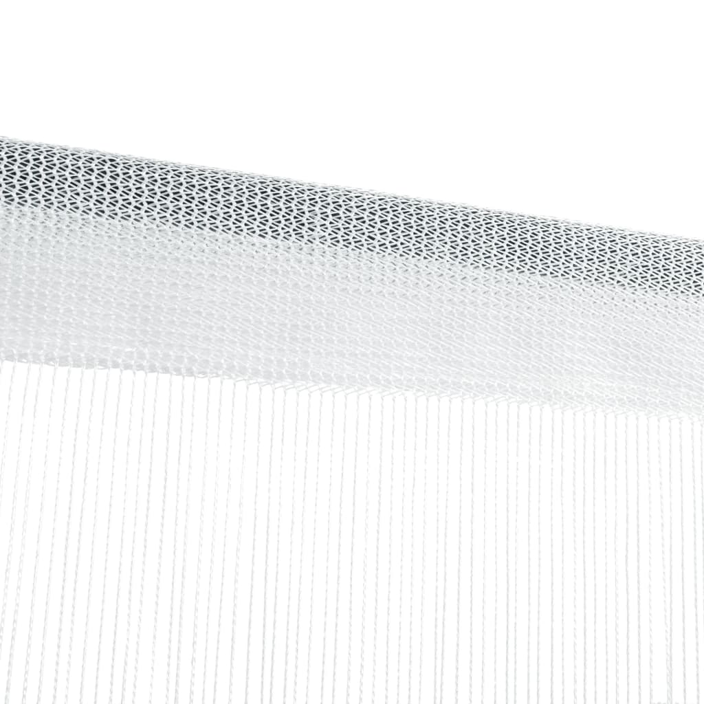 vidaXL Šnúrkový záves, 2 ks, 100x250 cm, biely
