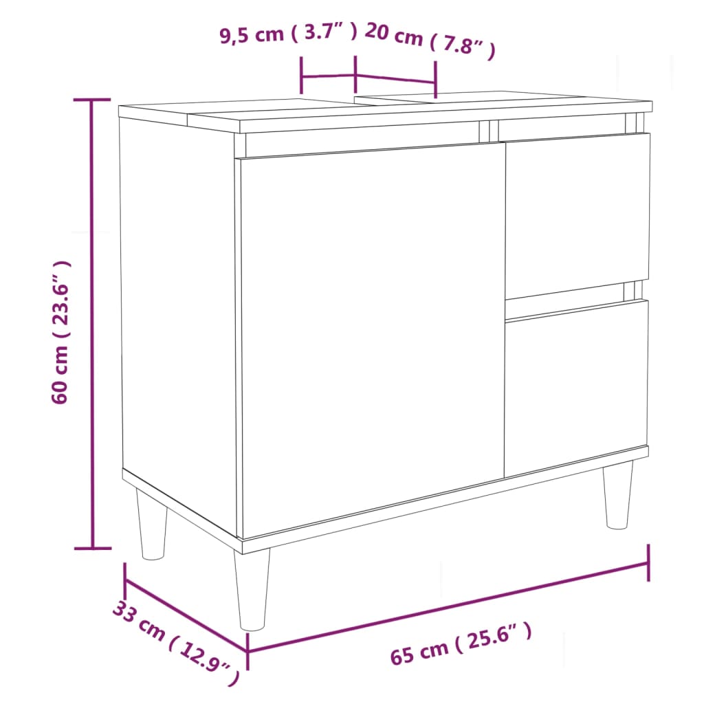 vidaXL 3-dielna súprava kúpeľňových skriniek čierna kompozitné drevo
