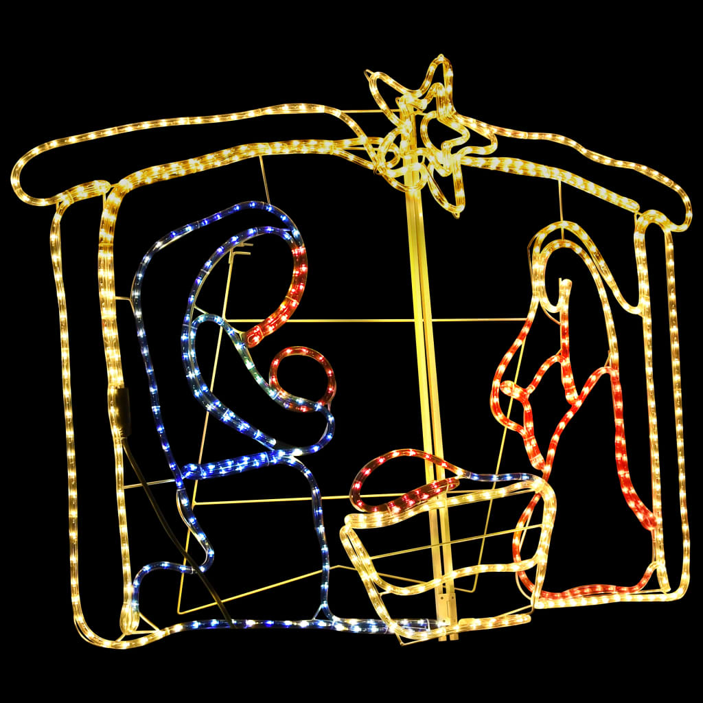 vidaXL Betlehemská vianočná dekorácia 240 LED diód 116x41x87 cm