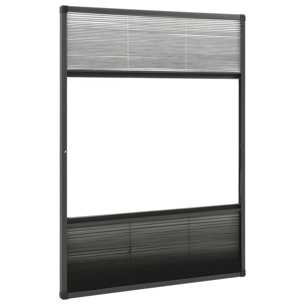 vidaXL Plisovaná okenná sieťka proti hmyzu s roletou, hliník 80x120 cm