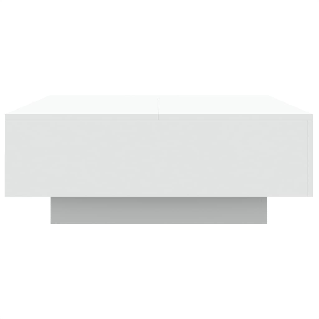 vidaXL Konferenčný stolík s LED svetlami biely 80x80x31 cm