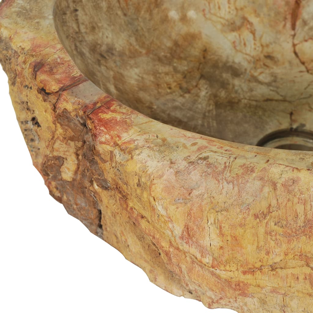 vidaXL Umývadlo 45x35x15 cm, fosílny kameň, krémové