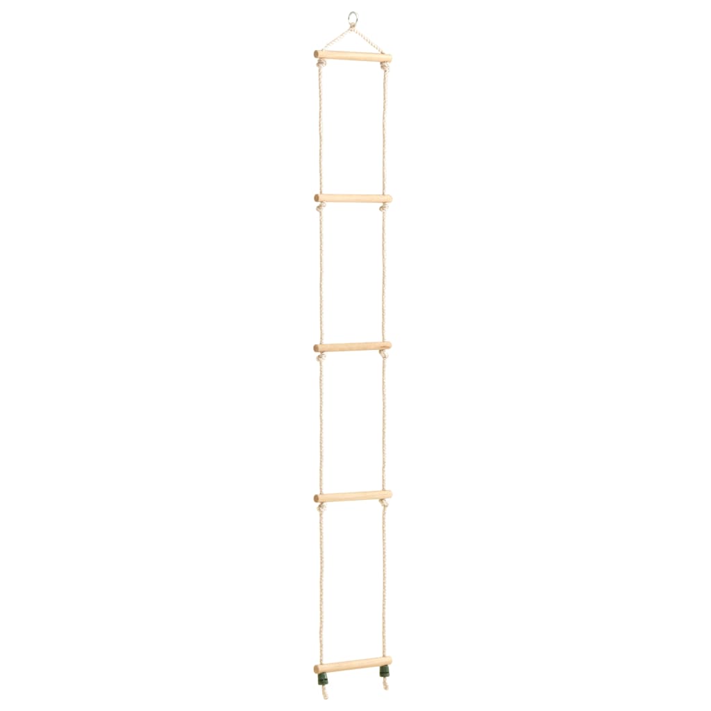 vidaXL Detský lanový rebrík masívne drevo a PE 30x168 cm