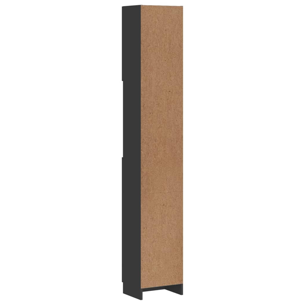 vidaXL Kúpeľňová skrinka, sivá 32x25,5x190 cm, kompozitné drevo