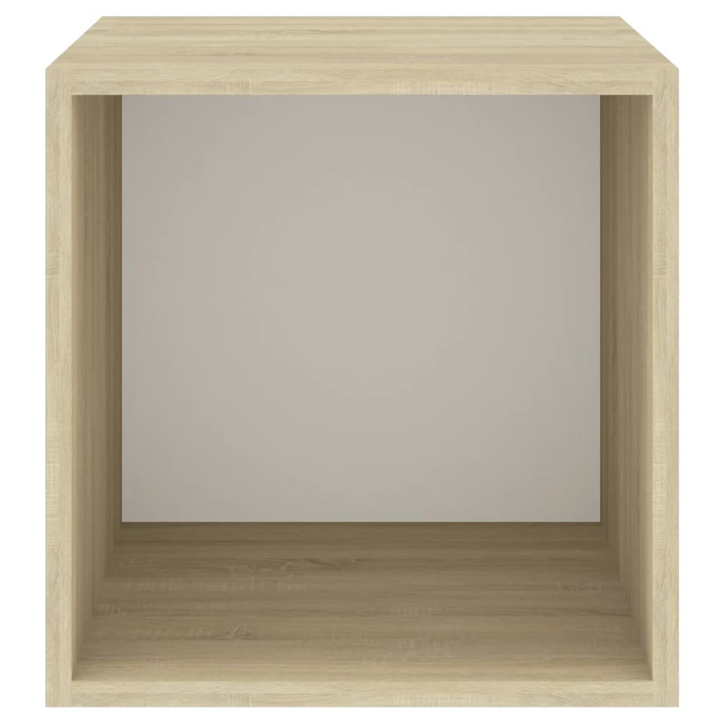 vidaXL Nástenná skrinka, biela a sonoma 37x37x37 cm, kompozitné drevo