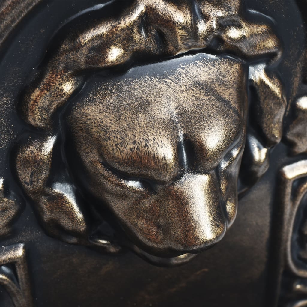 vidaXL Nástenná fontána dizajn levej hlavy bronzová