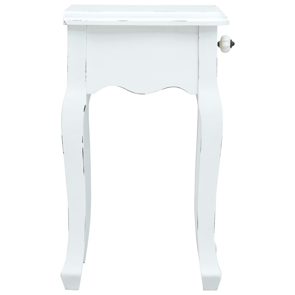 vidaXL Nočný stolík biely 40x30x50 cm drevo