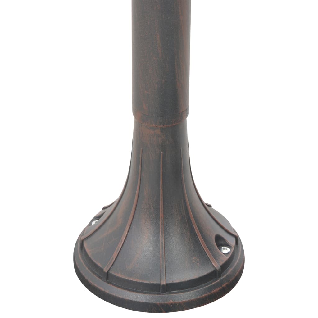 vidaXL Záhradná stĺpová lampa E27 120 cm hliníková bronzová
