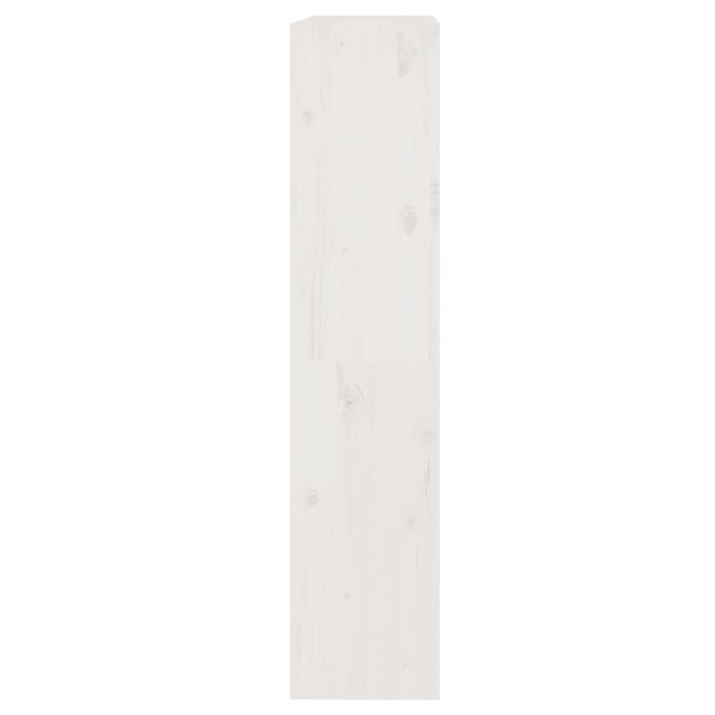 vidaXL Knižnica/deliaca stena biela 80x30x135,5 cm masívna borovica