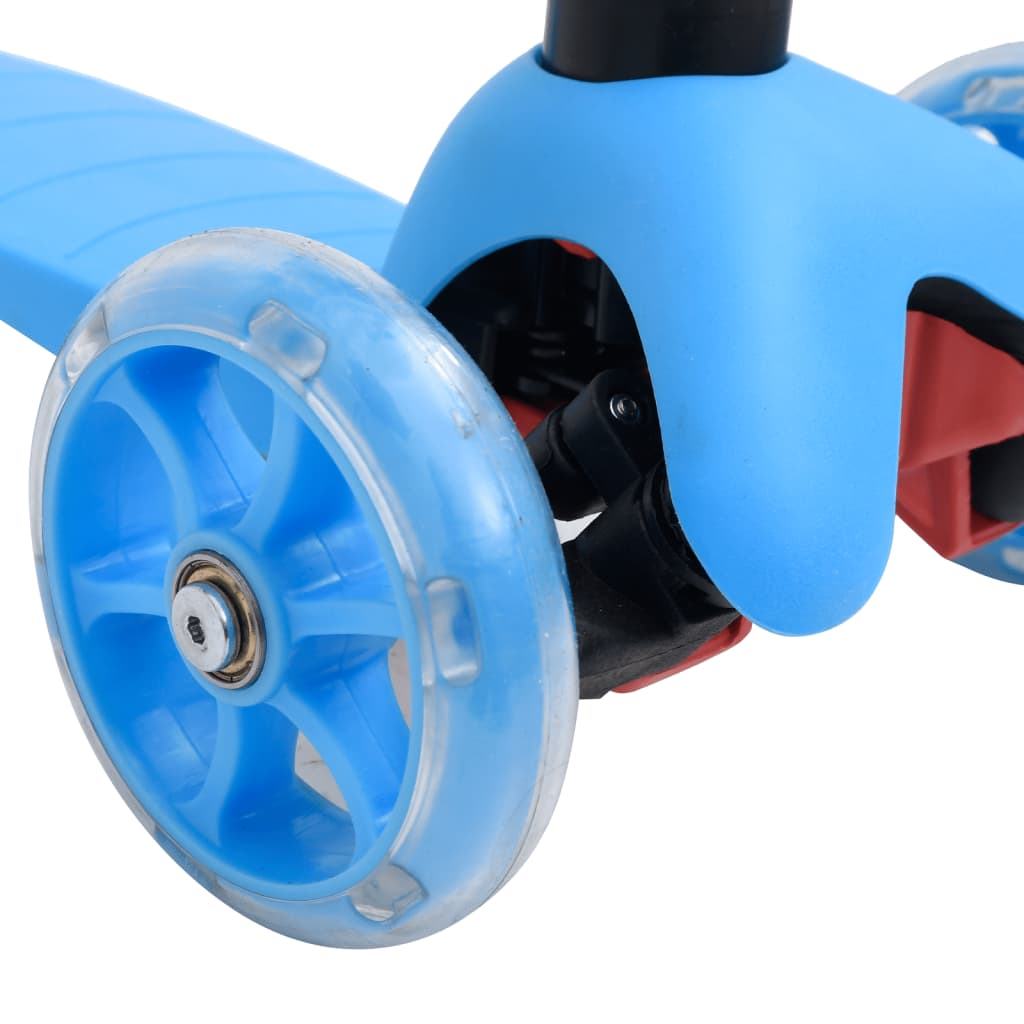 vidaXL Detská trojkolka s nastaviteľnými hliníkovými riadidlami modrá