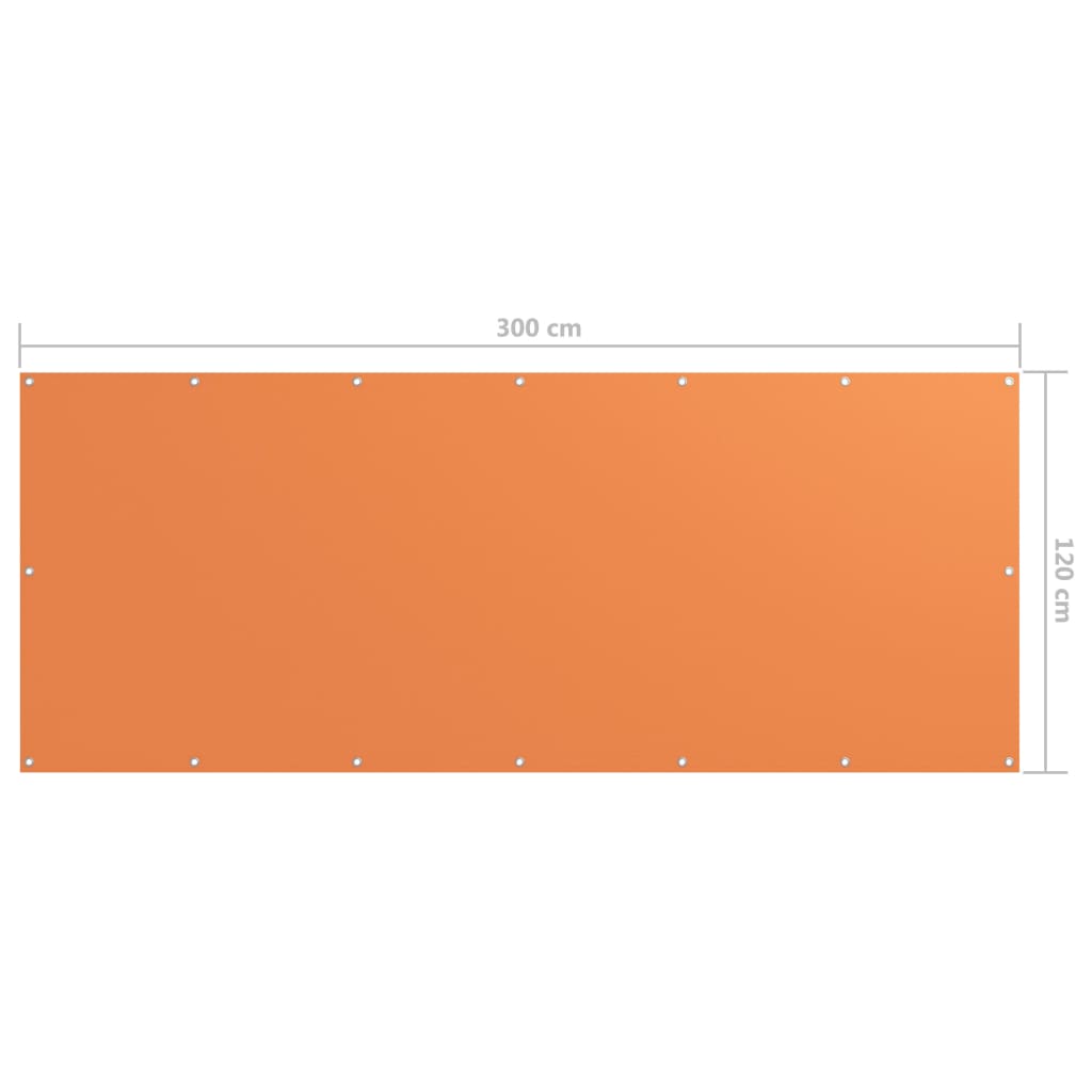 vidaXL Balkónová markíza, oranžová 120x300 cm, oxfordská látka