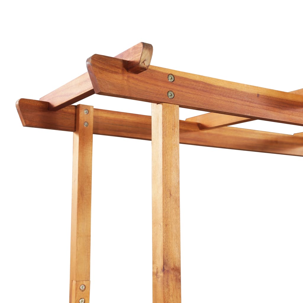 vidaXL Záhradná pergola s lavičkou 143x50x198 cm masívne akáciové drevo