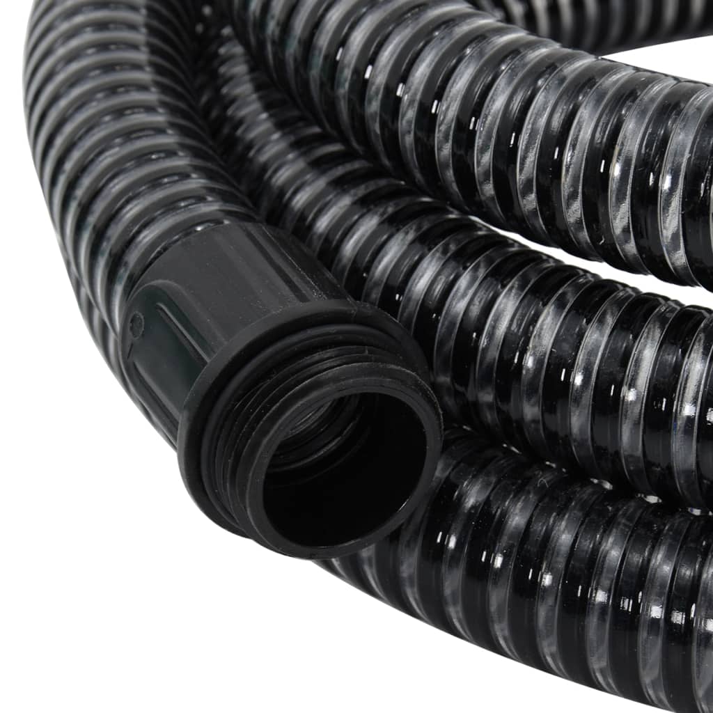 vidaXL Odsávacia hadica s mosadznými spojkami, čierna 1,1" 25 m, PVC