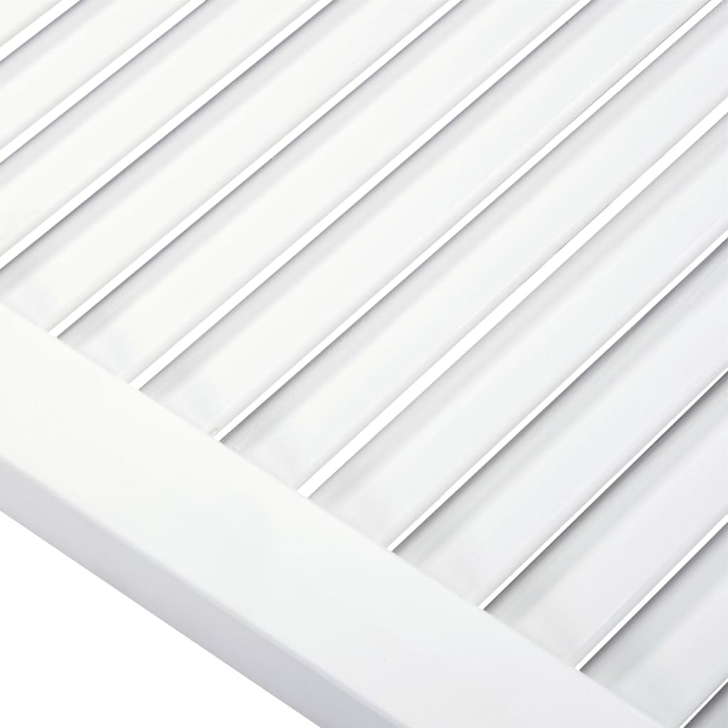 vidaXL Lamelové dvierka na skrinku, biele 99,3x49,4 cm, borovica