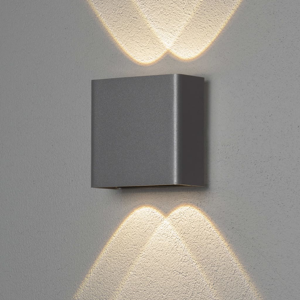 KONSTSMIDE LED nástenné svietidlo Chieri 1x4 W antracitové