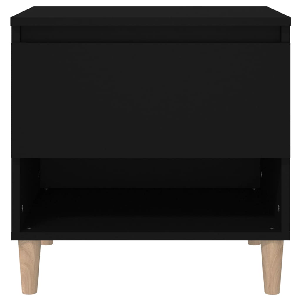 vidaXL Nočný stolík čierny 50x46x50 cm spracované drevo