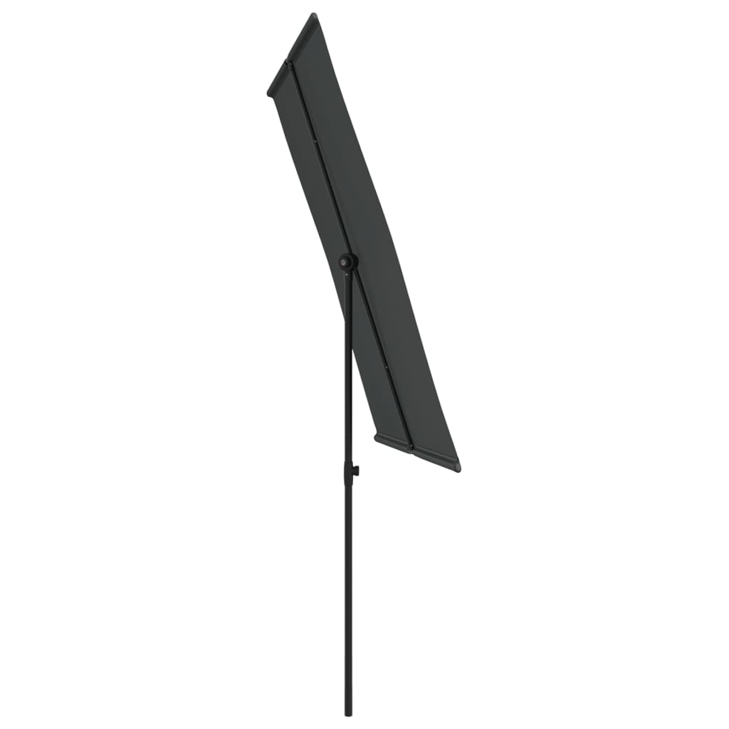 vidaXL Vonkajší slnečník s hliníkovou tyčou 2x1,5 m, antracitový