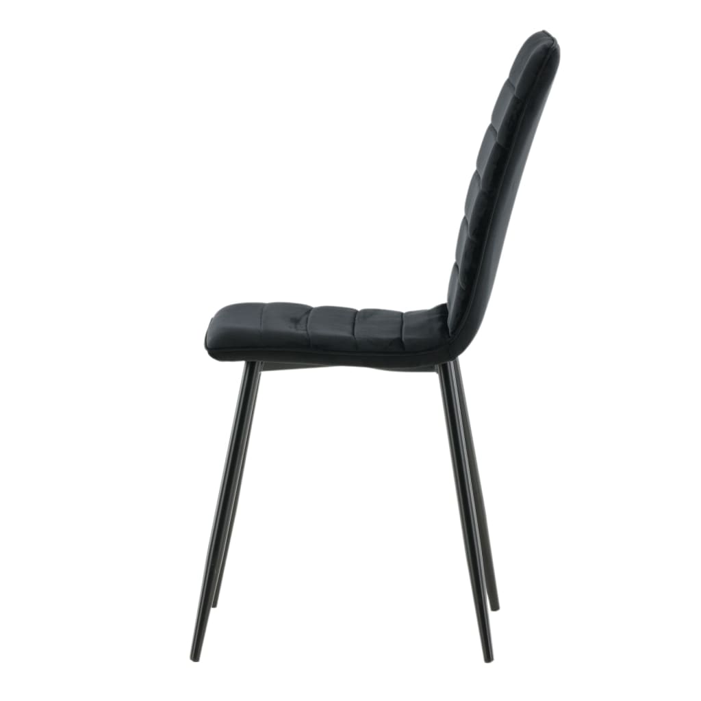 Venture Home Jedálenské stoličky 2 ks Windu zamat čierne