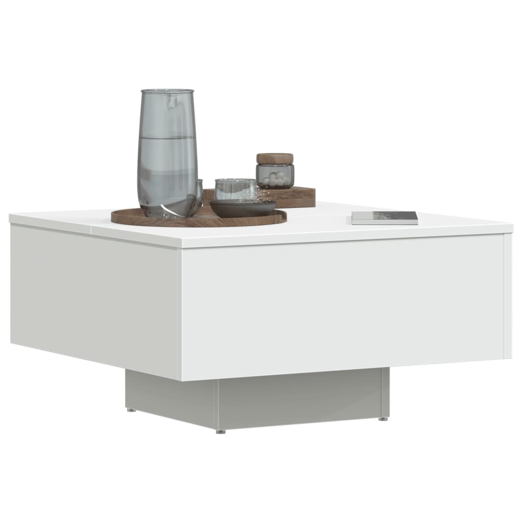 vidaXL Konferenčný stolík biely 60x60x31,5 cm drevotrieska