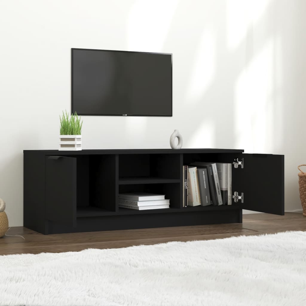 vidaXL TV skrinka, čierna 102x35x36,5 cm, kompozitné drevo