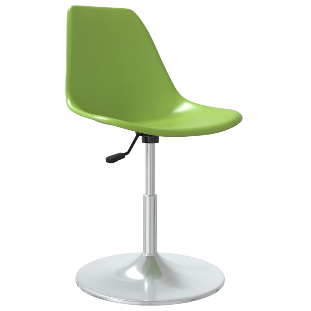 vidaXL Otočné jedálenské stoličky 4 ks zelené PP