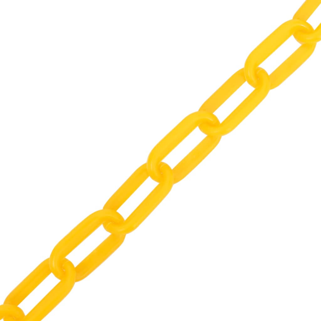 vidaXL Výstražná reťaz žltá 100 m Ø6 mm plastová