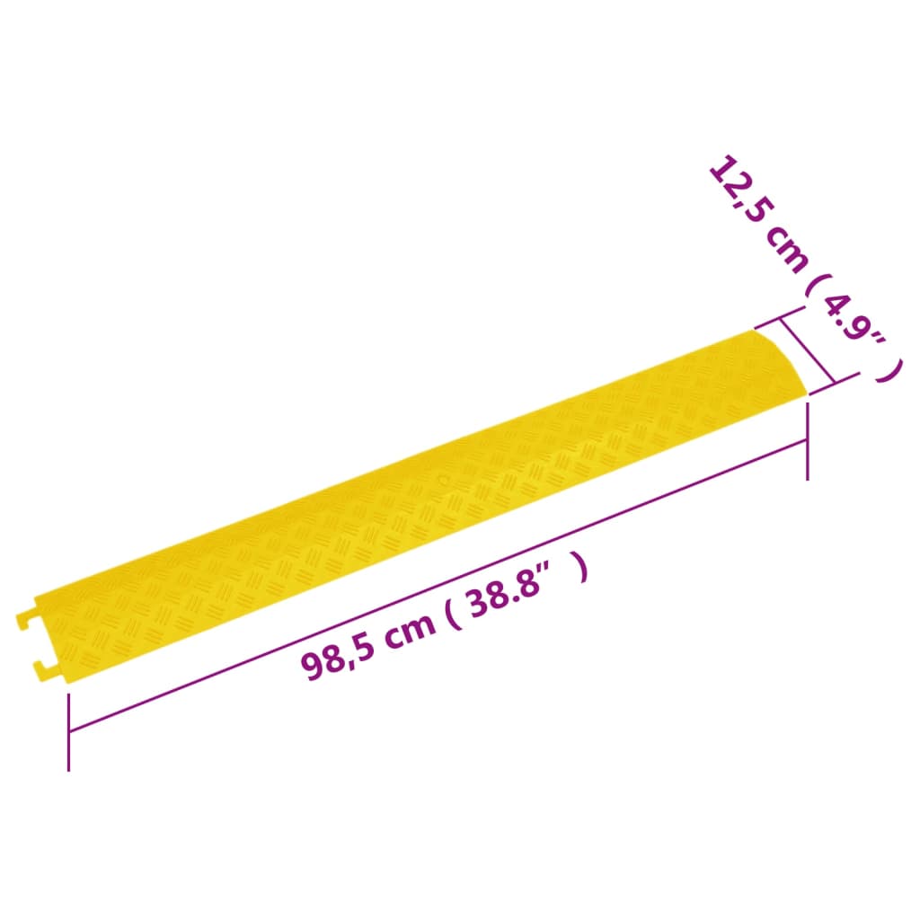 vidaXL Rampy na ochranu káblov 4 ks 98,5 cm žlté