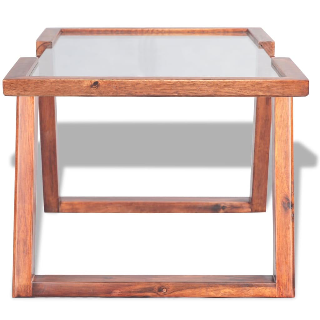vidaXL Konferenčný stolík z akáciového dreva, hnedý, 100x50x40 cm