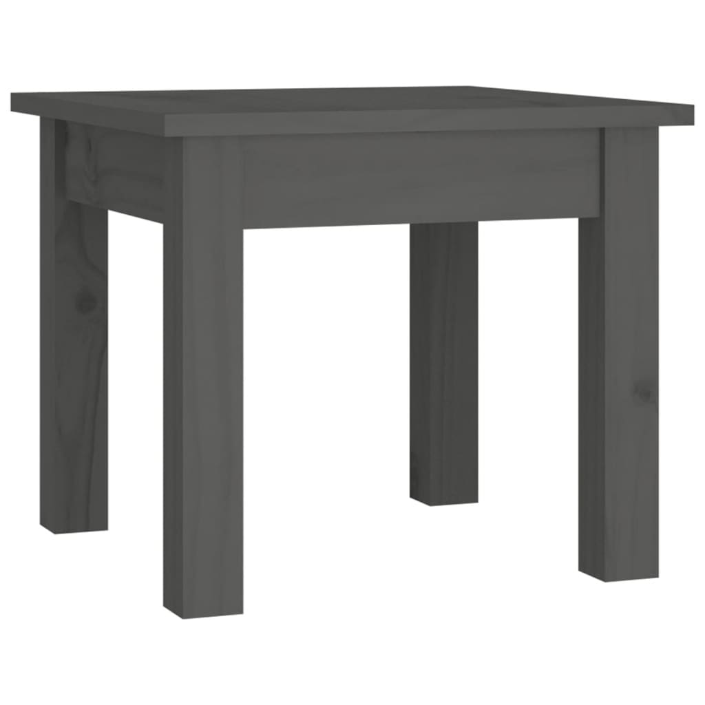 vidaXL Konferenčný stolík sivý 35x35x30 cm borovicový masív