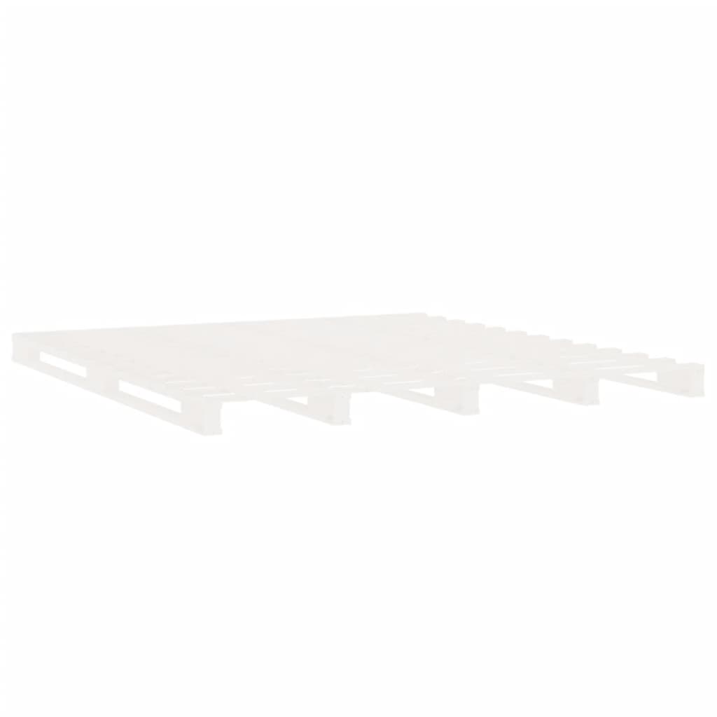 vidaXL Posteľný rám biely 120x200 cm borovicový masív